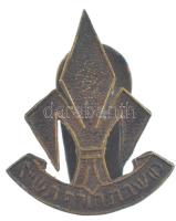 ~1930. Bronz zsidó cserkész jelvény gomblyukjelvény (23mm) T:2 / ~1930. Bronze jewish scout button badge (23mm) C:XF