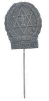 ~1930. Zn zsidó cserkész jelvény (20x16mm) T:2 / ~1930. Zn jewish scout badge (20x16mm) C:XF