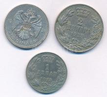 Szerb-Horvát-Szlovén Királyság 1925. 1D Cu-Ni "I. Sándor" + 2D Cu-Ni "I. Sándor"...