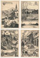 Salzburg - 9 db RÉGI város képeslap / 9 pre-1945 town-view postcards