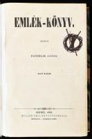 Danielik János: Emlék-könyv. 1-2. egybe kötve. Pest, 1852. Müller Emil. Korabeli ragasztott félbőr kötésben 400 +450 p.
