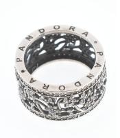 Ezüst(Ag) gyűrű Pandora jelzéssel, méret: 54, bruttó: 6,1 g
