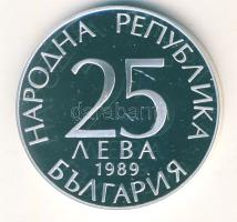 Bulgária 1989. 25L Ag "Labdarúgás" T:PP