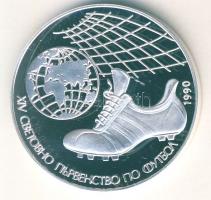 Bulgária 1990. 25L Ag "Labdarúgás-földgömb, stopli, háló" T:PP Csak 15.600db!