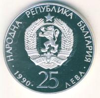 Bulgária 1990. 25L Ag "Labdarúgás-labda" T:PP Csak 14.900db!