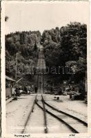 1943 Kovászna, Covasna; Komandóra a sikló, iparvasút / funicular to Comandau, industrial railway