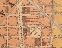 1903 Budapest székesfőváros térképe, rajzolta: Homolka József, kiadja: Eggenberger-féle könyvkereske...