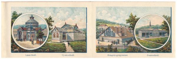 Borszék, Borsec; Emlék Borszék-fürdőről. Nem-képeslapos füzet 5 lappal. Czettel és Deutsch / Andenke...