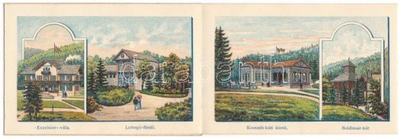 Borszék, Borsec; Emlék Borszék-fürdőről. Nem-képeslapos füzet 5 lappal. Czettel és Deutsch / Andenke...