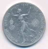 Ausztria 1908. 5K Ag "Ferenc József - Jubileum" T:2- 
Austria 1908. 5 Corona Ag "Fra...