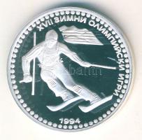 Bulgária 1992. 50L Ag "Téli olimpia-síelés" T:PP