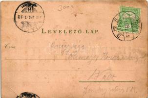 1912 Arad, Városháza este. Ruger G. és Társa kiadása / town hall at night. hold to light (EB)