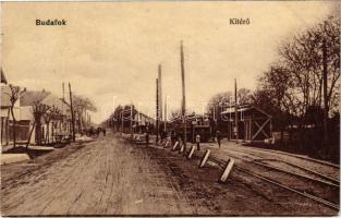 1906 Budapest XXII. Budafok, Kitérő, villamos vasúti megállóhely, villamos. Kohn és Grünhut kiadása (fa)