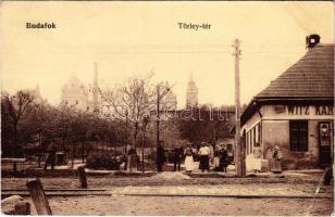 1906 Budapest XXII. Budafok, Törley tér, kastély és pezsgőgyár, Witz Károly üzlete. Kohn és Grünhut kiadása (EB)