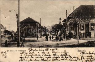 1903 Budapest XXII. Budafok, Fő utca és Országút, Radocsay üzlete, szövetkezet (EK)