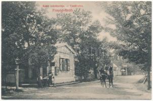 1912 Fonyód-fürdő, Vasút utca, Kajos cukrászdája. Kajos Vilmos saját kiadása