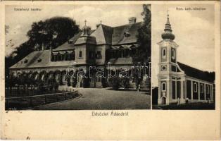 1931 Ádánd, Vásárhelyi kastély, Római katolikus templom. Weisz Sándor kiadása (fl)