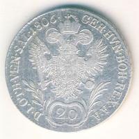 Ausztria/magyar verdejel 1806B 20Kr Ag II.Ferenc T:2-/3