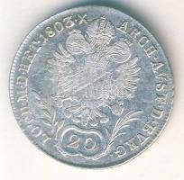 Ausztria/magyar verdejel 1803B 20Kr Ag II.Ferenc T:2-/3 juszt