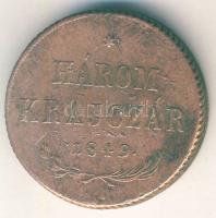 1849NB 3kr "Szabadságharc" verési hibával T:3+