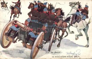 Carriage with canon military s:Schönpflug