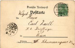 1901 SS Pennsylvania. Gruss aus Hamburg. Th. Lücke litho (EK)