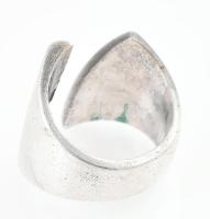 Ezüst (Ag) nyitott gyűrű, jelzett, m: 55, nettó: 15,1 g