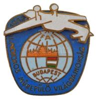 1962. Motoros Kisrepülő Világbajnokság - Budapest 1962 zománcozott bronz jelvény (26x27mm) T:1-