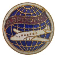 Szovjetunió ~1950. Aeroflot zománcozott jelvény (19mm) T:2 Soviet Union ~1950. Aeroflot enamelled badge (19mm) C:XF