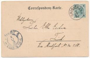 1900 Holló csillagkép / Rabe Sternbild / Corvus constellation. Art Nouveau (EK)