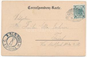 1900 Mérleg csillagkép / Wage Sternbild / Libra constellation. Art Nouveau (EK)