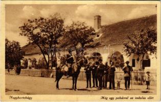 1936 Hortobágy, Nagyhortobágy; Még egy pohárral az indulás előtt... magyar folklór (vágott / cut)