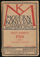 Knut Hamsun: Pán. Modern Könyvtár. Bp., én., Athenaeum. Papírkötésben, foltos szakadt kissé sérült borítóval, kijáró lapokkal.