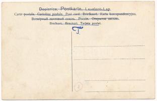 Hergotti kutya csoportjával, cirkuszi mutatvány / Circus acrobat with his dogs. Art Nouveau, floral