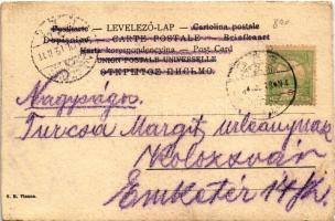 1903 "Go on!" Horse racing art postcard, jockey s: F. Lanza v. Casalanza (r)