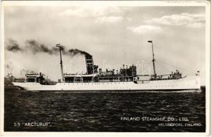 SS ARCTURUS Finnish ocean liner. Finland Steamship Co. Ltd. (ragasztónyom / glue mark)