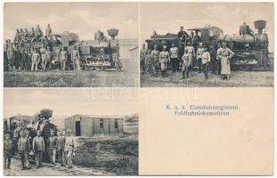 Cs. és kir. vasúti ezred katonái, tábori vasút gőzmozdony, vonat / K.u.K. Eisenbahnregiment, Feldbahnlokomotiven / Austro-Hungarian Railway Regiment, military field railway locomotive, train (fl)