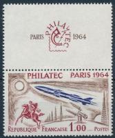 stamp with tab, Kiállítás "Philatec", Párizs (III). bélyeg szelvénnyel