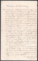 1866 Kiss Károly református lelkészhez írt levél
