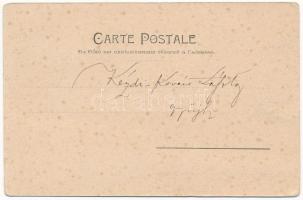 Girl in purple. Art Nouveau unsigned Raphael Kirchner (worn corners)