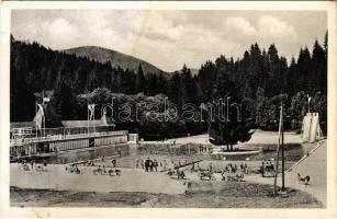 1932 Felsőzúgó-fürdő, Ruzsbachfürdő, Bad Ober Rauschenbach, Kúpele Vysné Ruzbachy; Strand, fürdőzők / beach, bathers (EB)
