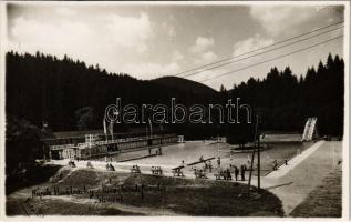 Felsőzúgó-fürdő, Ruzsbachfürdő, Bad Ober Rauschenbach, Kúpele Vysné Ruzbachy; Strand, fürdőzők / beach, bathers. Pollyák photo