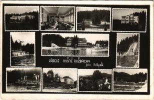 Felsőzúgó-fürdő, Ruzsbachfürdő, Bad Ober Rauschenbach, Kúpele Vysné Ruzbachy; mozaiklap / multi-view postcard. Foto Pollyák (EK)