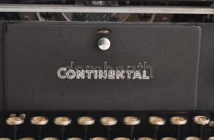 Régi Continental írógép, Karl-Marx-Stadt. VEB Büromashinenwerk, kis kopásnyomokkal, 24,5x36x39 cm