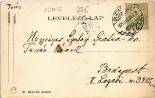 1905 Stubnyafürdő, Túróchévíz, Stubnianske Teplice, Turcianske Teplice; Zöld tükörfürdő. Kohn Ede ki...