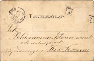 1904 Leibic, Leibicz, Leibitz, Lubica; Híd utca, Kénfürdő télen, Sas szálloda. Fábry Gusztáv kiadása...