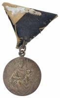 ~1930. "Szent Imre" kétoldalas, ezüstözött fém medál mellszalaggal (31mm) T:2-