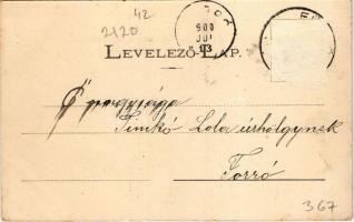 1900 Bártfa, Bártfafürdő, Bardejovské Kúpele, Bardiov, Bardejov; Hidegvíz-gyógyintézet. Divald Adolf...