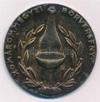 DN Komárom Megyei Borverseny bronz emlékérem (50mm) T:1- patina