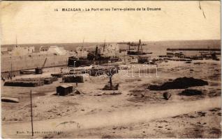 1933 El Jadida, Mazagan; Le Port et les Terre-pleins de la Douane / port and customs
